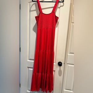 Loft cherry red summer dress